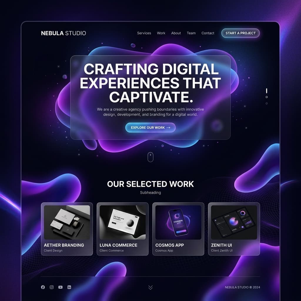 Muestra de estudio: homepage de marca para identidad y performance